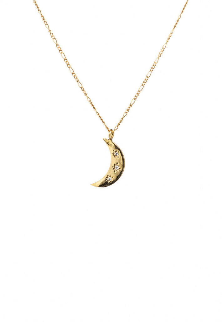 Amaris Gold Moon Necklace