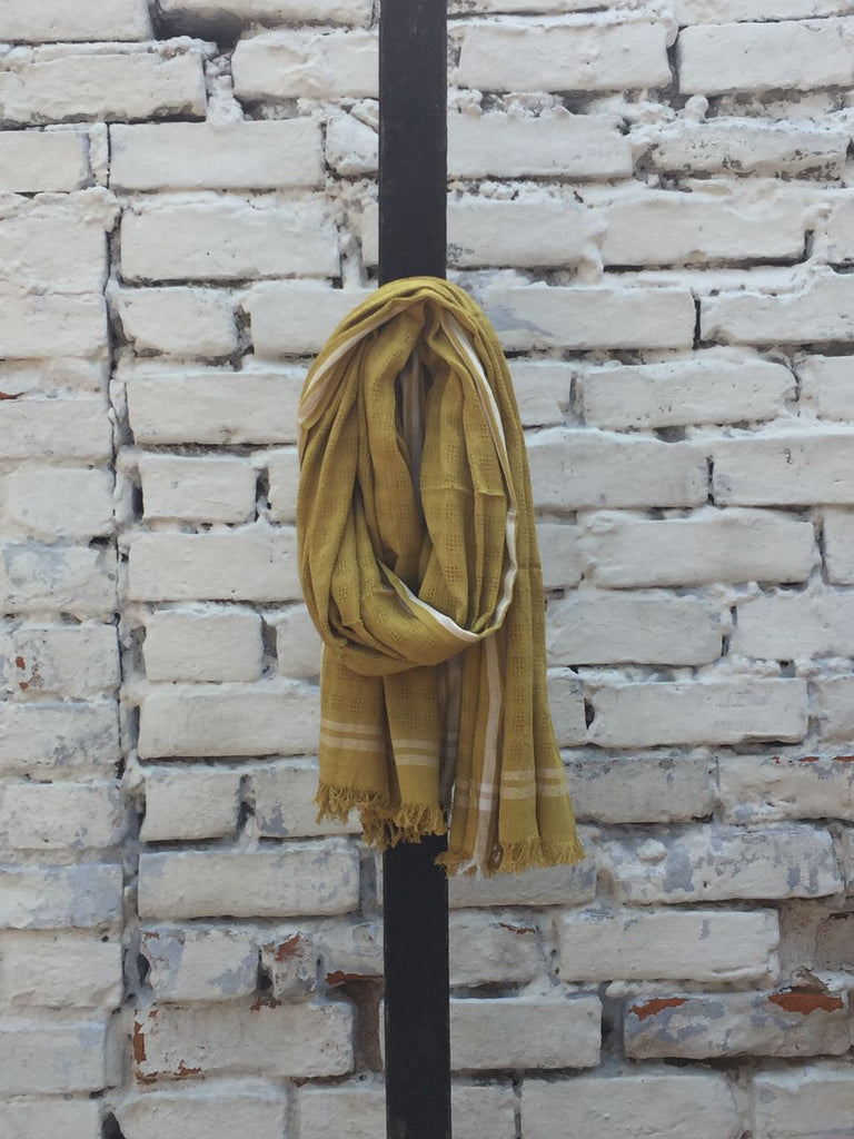 Handloom Towel: Solid Mustard Yellow