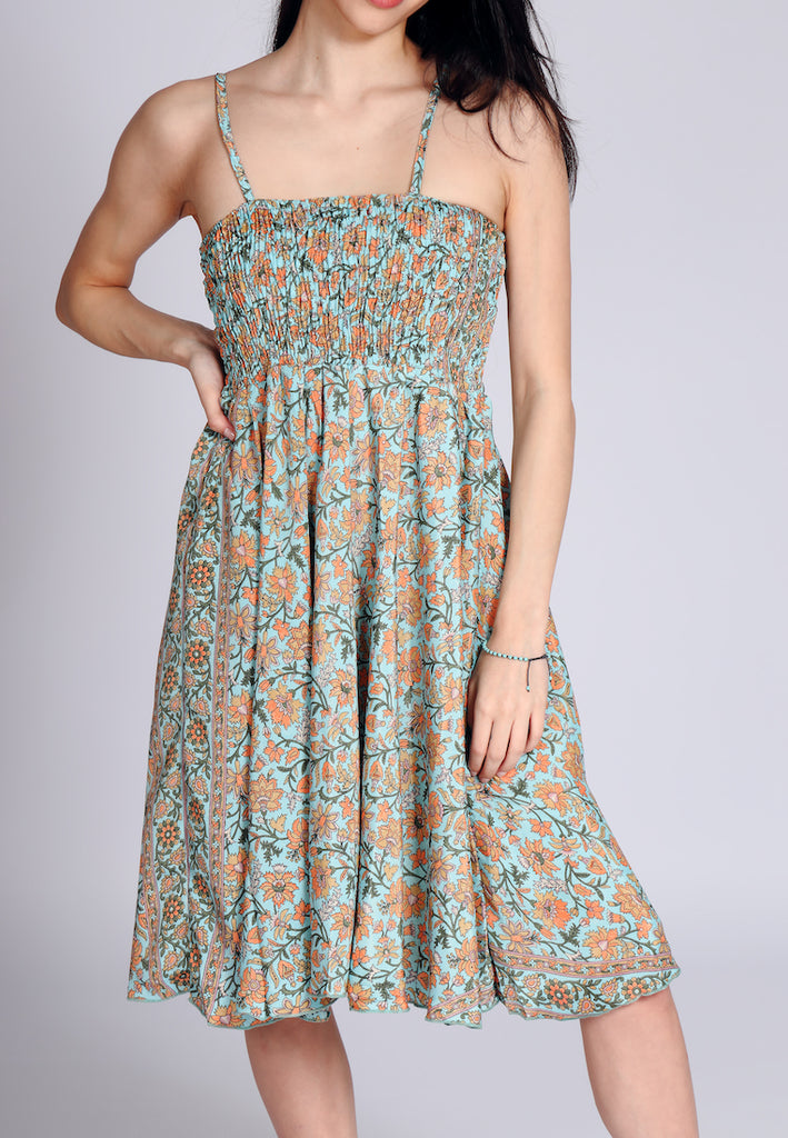 Amara Midi Dress | Blue Floral