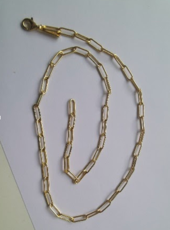 Basic Chain Necklace (Medium Oval Round Links)